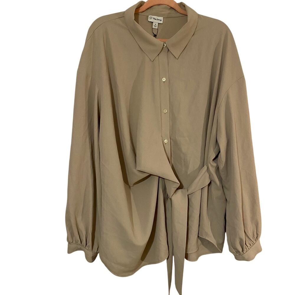 Beige Blouse - Tie Front Detail new with tag size 3X